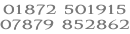 01872 501915 07879 852862