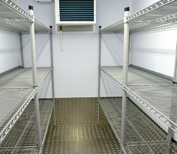 Inside a fridge trailer